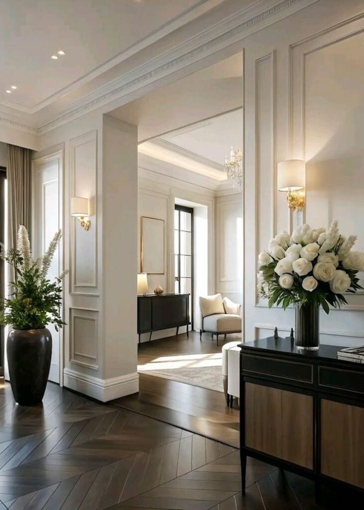 Décoration sur mesure et harmonies de matières – Maison Olympia