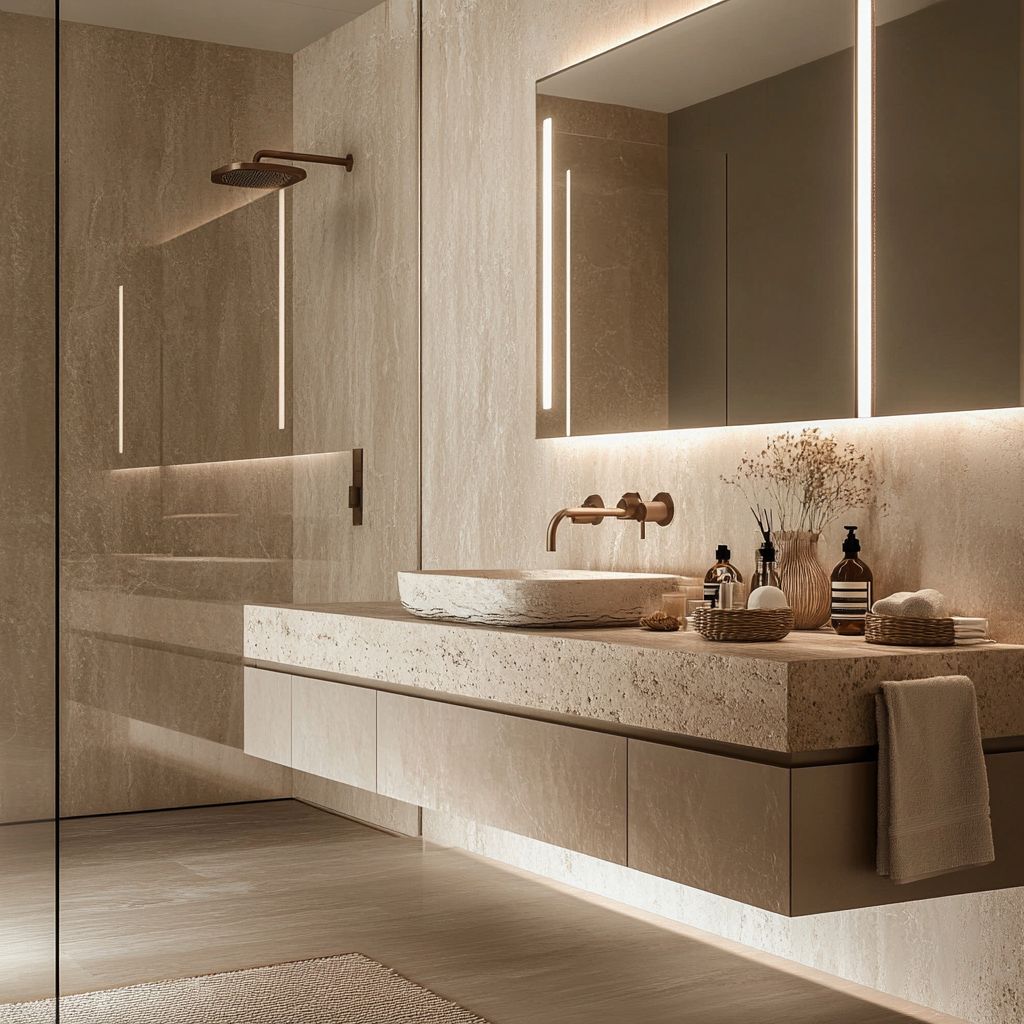 salle de bain interior design Maison Olympia