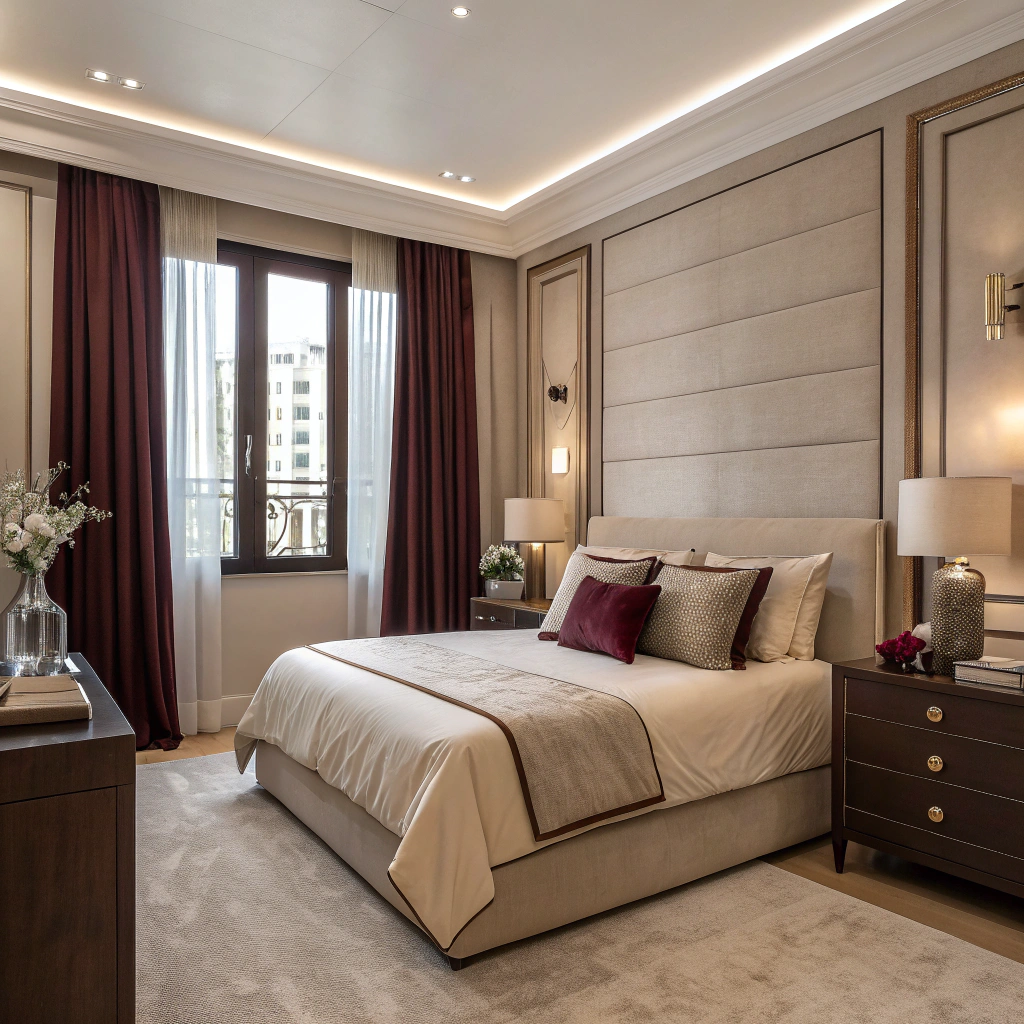 chambre-a-coucher-bordeaux-burgundy-maison-olympia-aix-marseille