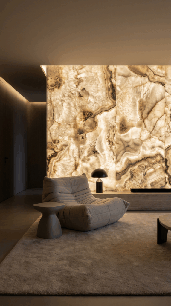 salon cozy chic pierre naturelle revetement renovation aix en provence marseille déco