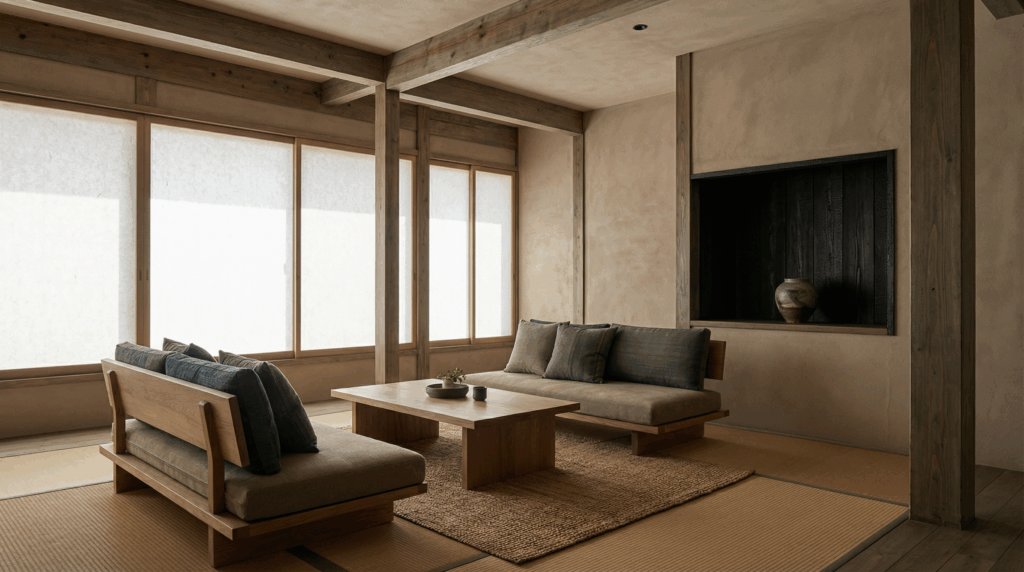 séjour salon style japonais maison olympia conseil deco aix en provence marseille