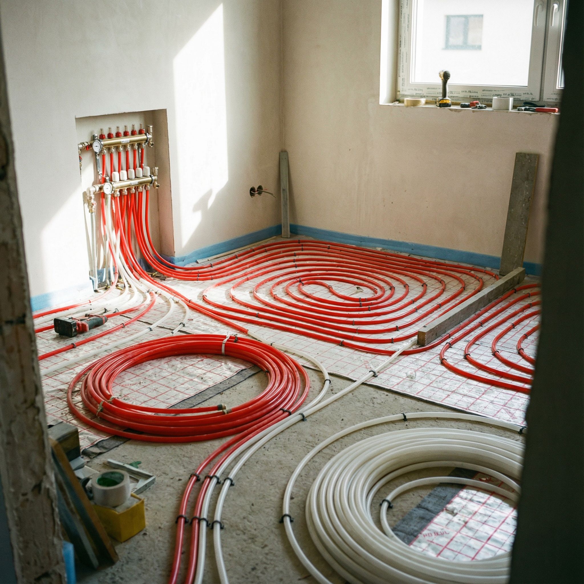 chauffage au sol hydraulique rénovation aix en provence marseille PACA maison olympia