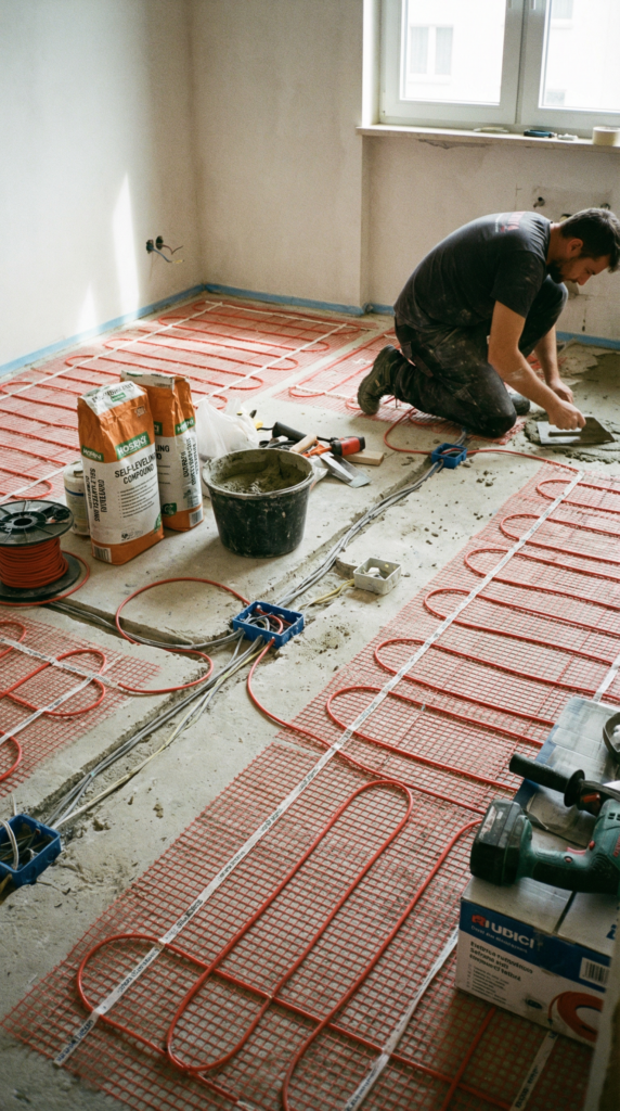 chauffage au sol electrique rénovation aix en provence marseille PACA maison olympia