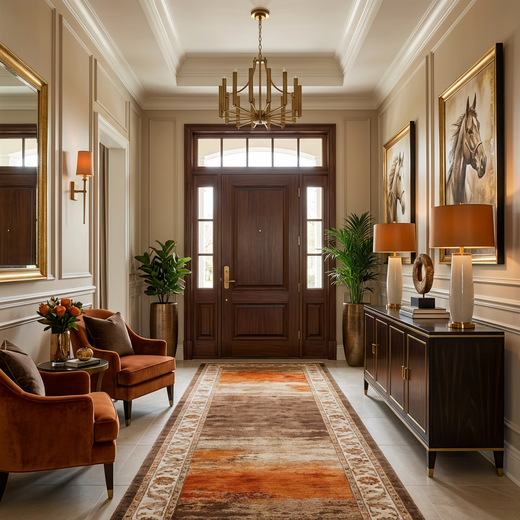 entrée maison orange maison olympia rénovation et décoration intérieure