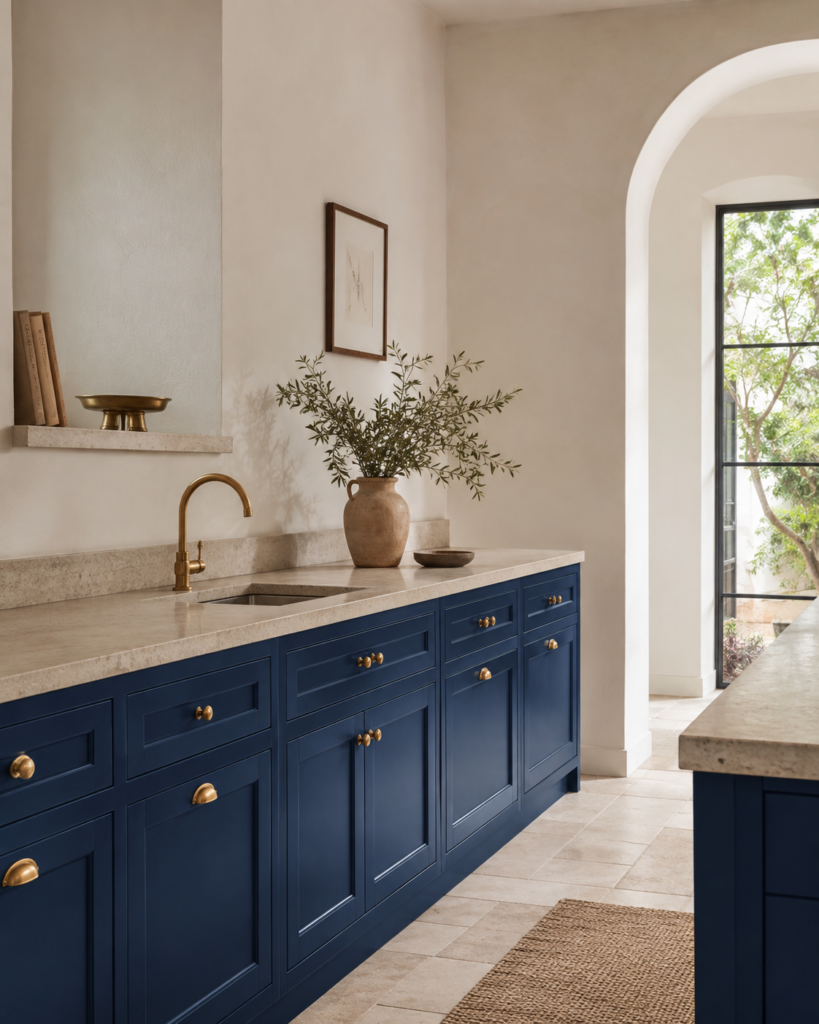 cuisine en bleu interior design